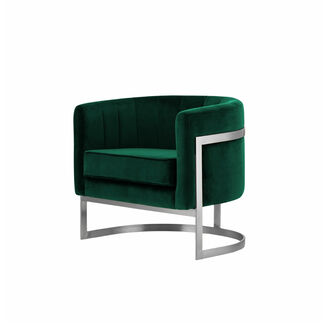 Fotel Glam Elegance Metalowy Stelaż Plusz - 6