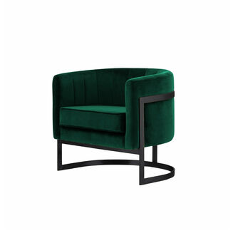 Fotel Glam Elegance Metalowy Stelaż Plusz - 7