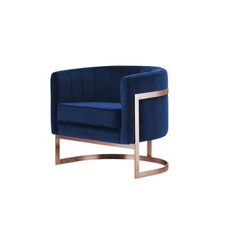 Fotel Glam Elegance Metalowy Stelaż Plusz - 10