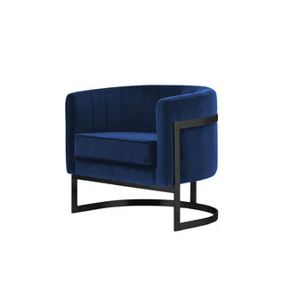 Fotel Glam Elegance Metalowy Stelaż Plusz - 11