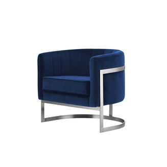 Fotel Glam Elegance Metalowy Stelaż Plusz - 12