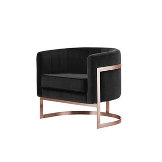 Fotel Glam Elegance Metalowy Stelaż Plusz - 16