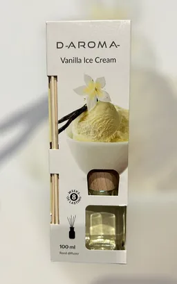 Dyfuzor zapachowy D-aroma Reed Diffuzer 100ml Vanilla Ice Cream – Słodki Akcent w Twoim Domu