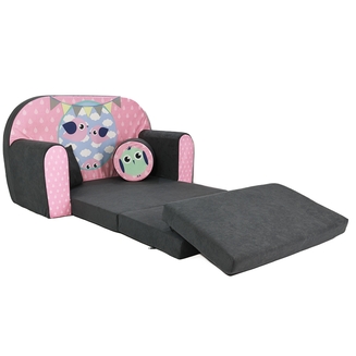 Sofa kanapa dla dzieci rozkładana Bird Grey - 5