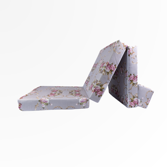 MATERAC SZARE KWIATY SKOS ROZKŁADANY - 5