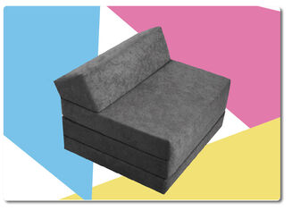 Materac Turystyczny Rozkładany Skos Kwiatki szare 200x70x10 - 4