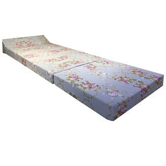 Materac Turystyczny Rozkładany Skos Kwiatki szare 200x70x10 - 2