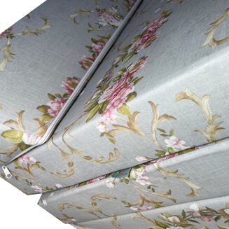 Materac Turystyczny Rozkładany Skos Kwiatki szare 200x70x10 - 3