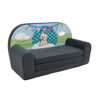 Sofka Dziecięca Mini Kanapa Łóżko Teddy Zielony - 2