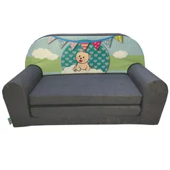 Sofka Dziecięca Mini Kanapa Łóżko Teddy Zielony
