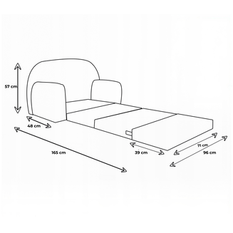 Sofa kanapa dla dzieci rozkładana Gwiazdki - 3
