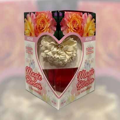 Dyfuzor zapachowy z kwiatem D-aroma Magic Blossom 75ml  Rose - Kwiatowa Elegancja