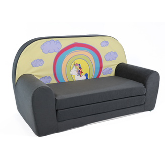 Sofka Dziecięca Mini Kanapa Łóżko Kucyk Tecza - 3