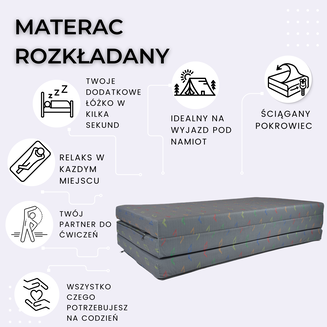 Materac Wzór VW T4 - XL 195x120x8cm - 2