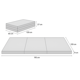 Materac Wzór VW T4 - XL 195x120x8cm - 3