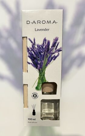 Dyfuzor zapachowy D-aroma Reed Diffuzer 100ml Lavender – Harmonia i Spokój w Twoim Domu