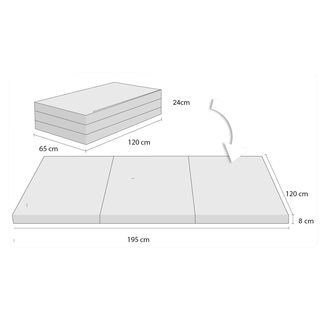Materac Mikrofaza XL 195x120x8cm - 2