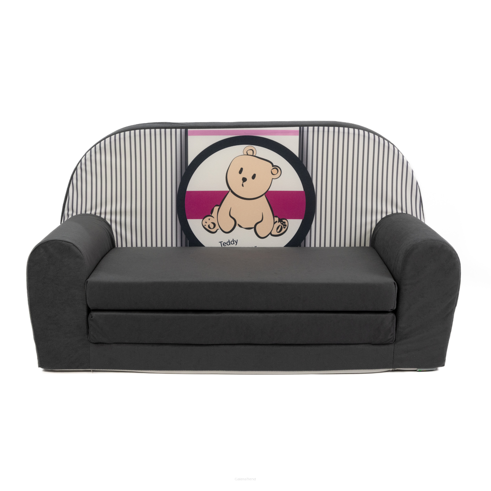 Sofka Dziecięca Mini Kanapa Łóżko Teddy w Paski