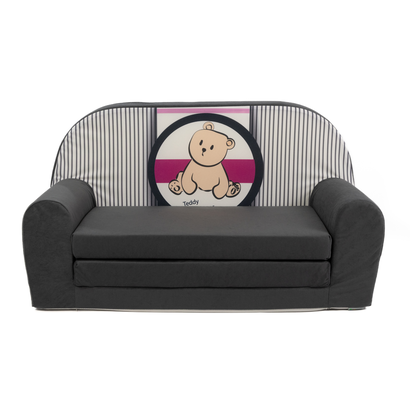 Sofka Dziecięca Mini Kanapa Łóżko Teddy w Paski