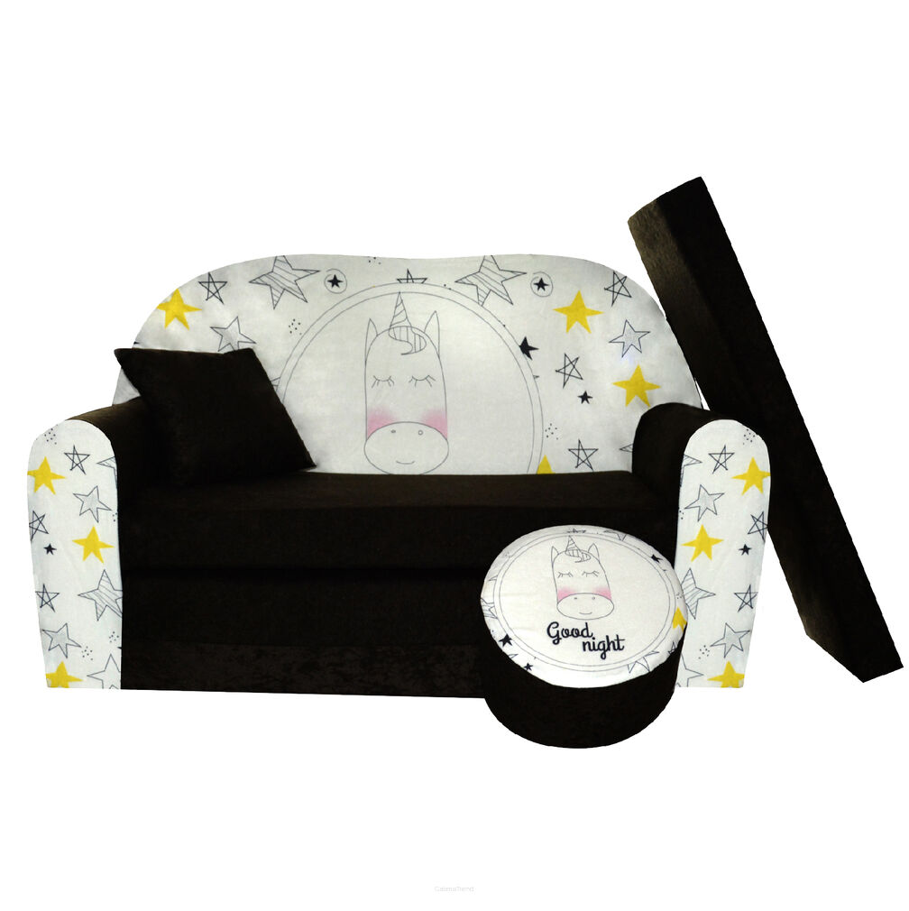 Sofa kanapa dla dzieci rozkładana Śpiący Jednorożec