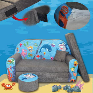 Sofa kanapa dla dzieci rozkładana Ocean II - 3