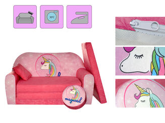 Sofa Dziecięca Kanapa Łóżko Magiczny Jednorożec - 4