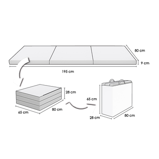 Materac Wzór VW T4  L 195x80x9cm - 3