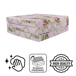 Materac Kwiaty różowe M 180x65x7cm Turystyczny Rozkładany - 6