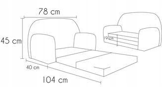 Sofka Mini Rozkładana Flaga Francuska - 4