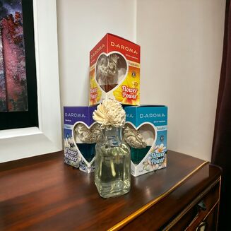 Dyfuzor zapachowy z kwiatem D-aroma Flower Power 75ml Paradise – Tropikalny Raj w Twoim Domu - 4