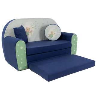 Sofa kanapa dla dzieci rozkładana Zielony Miś - 2
