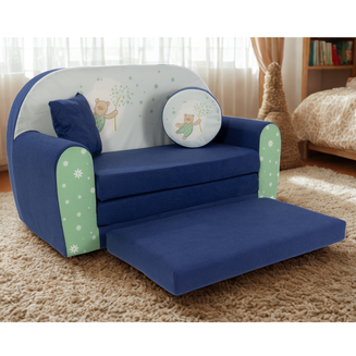 Sofa kanapa dla dzieci rozkładana Zielony Miś - 4