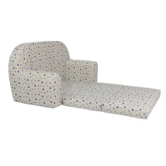 Sofka Mini Rozkładana Szara w niebieskie gwiazdki - 3