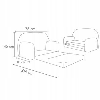 Sofka Mini Rozkładana King of Football - 4