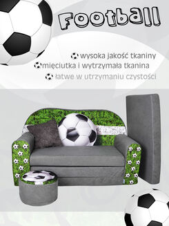 Sofa kanapa dla dzieci rozkładana Football - 4