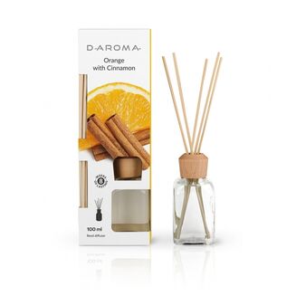 Dyfuzor zapachowy D-aroma Reed Diffuzer 100ml Orange With Cinnamon – Ciepło Domowego Ogniska - 2