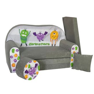 Sofa kanapa dla dzieci rozkładana Monster - 3