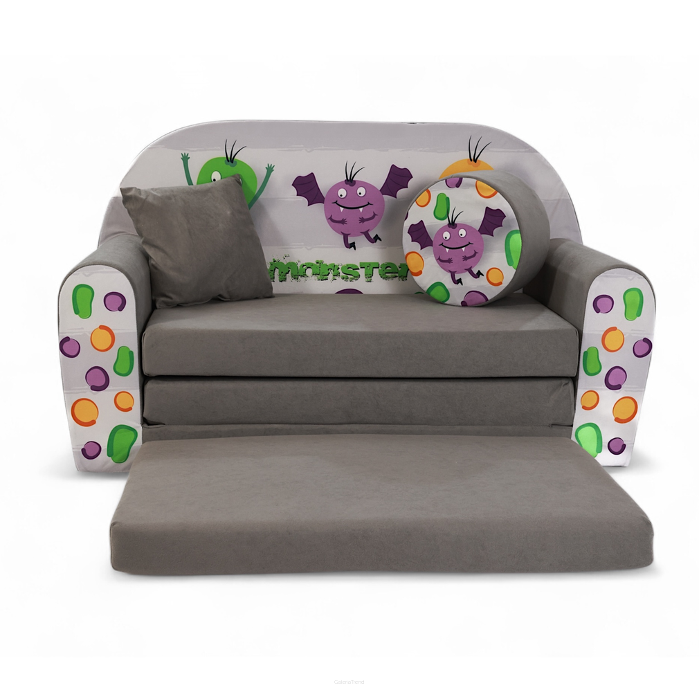 Sofa kanapa dla dzieci rozkładana Monster