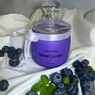 Świeca Blueberry Smoothie od SilverCandle - Odkryj Luksus i Aromat - 2