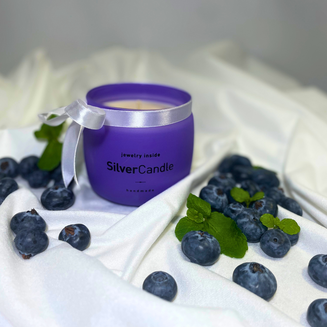 Świeca Blueberry Smoothie od SilverCandle - Odkryj Luksus i Aromat - 3