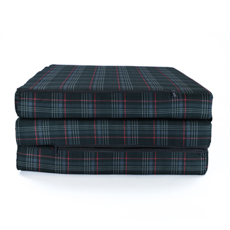 Materac VW GTI - M 180x65x7cm Szara Krata z Czerwienią Rozkładany Turystyczny - 7