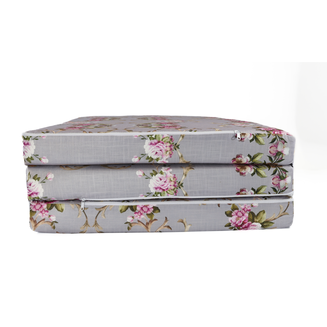 Materac Szary Kwiaty XL 195x120x8 cm - 5