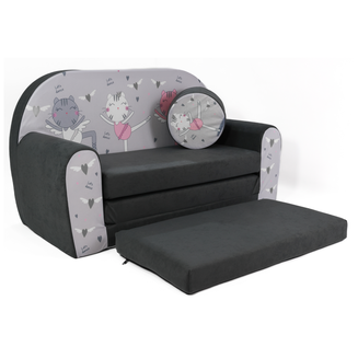 Sofa kanapa dla dzieci rozkładana Tańczace Kotki - 2