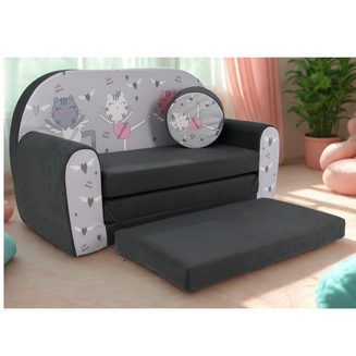 Sofa kanapa dla dzieci rozkładana Tańczace Kotki - 3