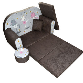 Sofa Dziecięca Kanapa Łóżko Tańczace Kotki - 3