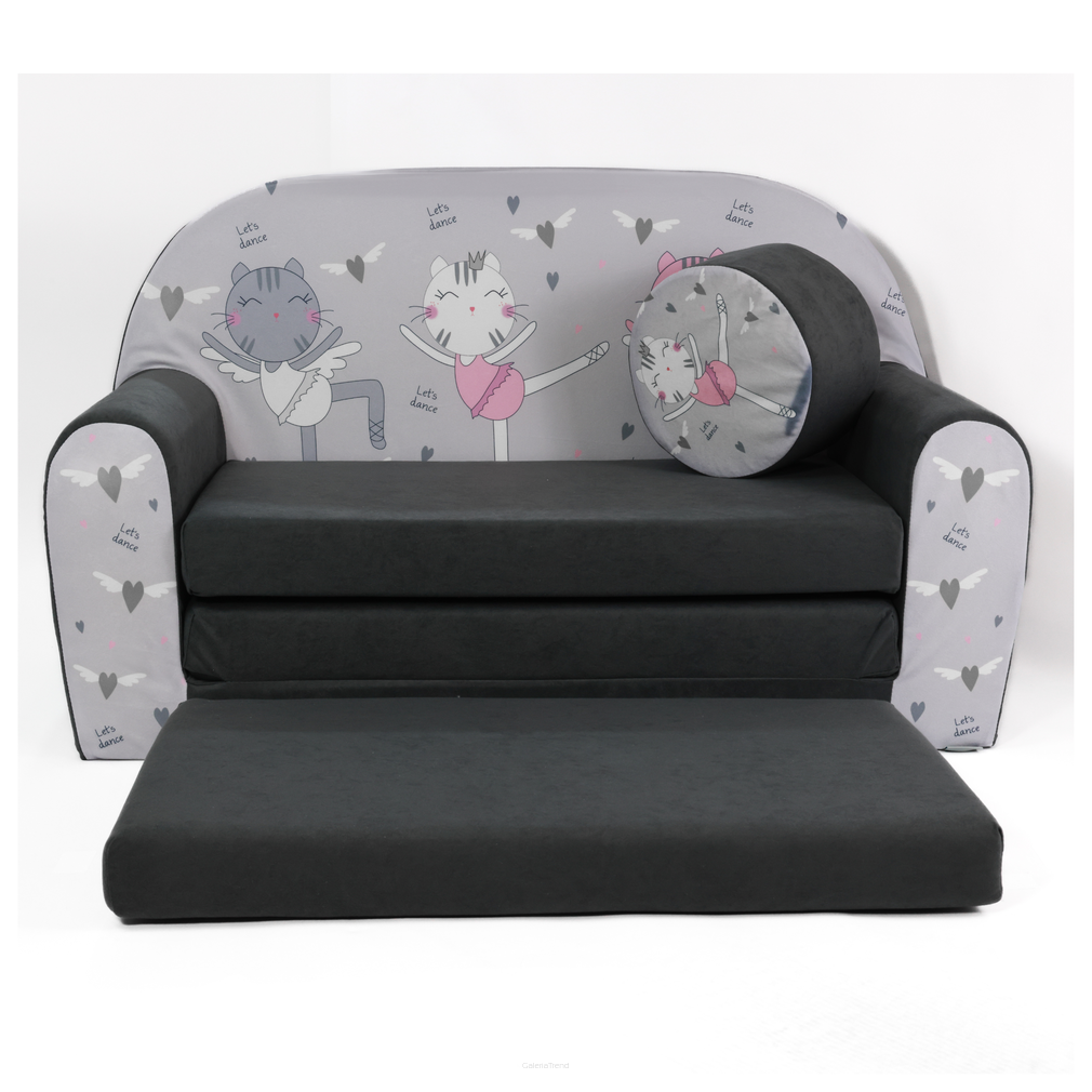 Sofa kanapa dla dzieci rozkładana Tańczace Kotki
