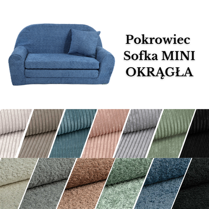 Potah na dětskou mini sofku – kulatá