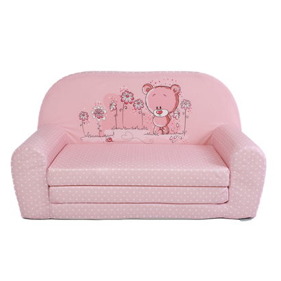 Sofka Dziecięca Mini Kanapa Łóżko Teddy Bear kropki