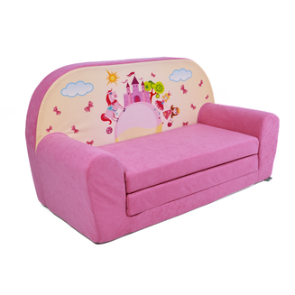 Sofka Dziecięca Mini Kanapa Łóżko Różowy Zamek - 2