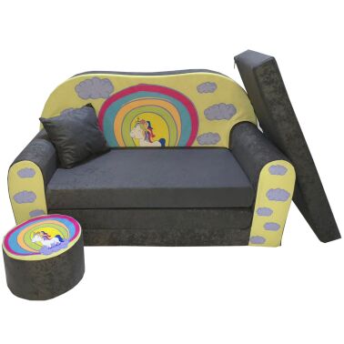 Sofa kanapa dla dzieci rozkładana Kucyk Tecza